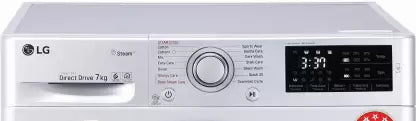 LG 7 kg With Steam Fully Automatic Front Load Washing Machine with In-built Heater Silver  (FHT1207ZNL)(OPEN BOX) LG 7 kg With Steam Fully Automatic Front Load Washing Machine with In-built Heater Silver  (FHT1207ZNL)(OPEN BOX)